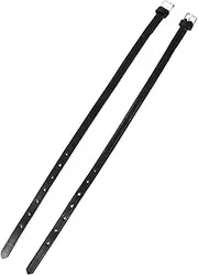 EQULIBERTA EQ-SP-1933 Genuine Leather Spur Belt, Left & Right Set, Black, Total Length 17.7 inches (45 cm), Width 0.5 inches (1.2 cm), Length Adjustment Width 10.6-15.4 inches (27-39 cm)