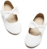 [Felix & Flora] Baby Girl Shoes Slip-on Ballet Flats Black Uniform Shoes for Toddler Girl Dress Shoes (Toddler/Little Kid)
