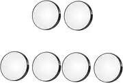 OFFIGAM 6pcs Glass Compact Makeup Mirror Small Round Pocket Cosmetic Mirror with Cups Portable Bathroom Tool for Detailed Face Care and Travel