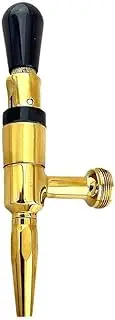 SEIWEI Nitrogen Faucet for Beer and Coffee, Kegerator Draught Keg Tap Beer Tower Faucet Handle, Homebrew Accessories (Gold)