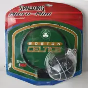 RARE 2007 SPALDING NBA BOSTON CELTICS MICRO MINI BASKETBALL BALL SET NEW !