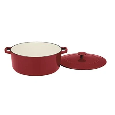Cuisinart Chef's Classic Enameled Cast Iron 7-Quart Round, Cardinal Red