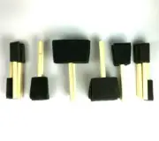 FOAM BRUSH SET 24 PC painters craft tools Art work, Hobby wood handles