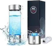 Vbvbip Upgrade Hydrogen Water Bottle Generator - Advanced SPE/PEM Technology, 1600 ppb Hydrogen in 3 Minutes, 14OZ Large Capacity, Stylish Design, Health for Family & Friends