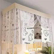 HYJHHY Blackout Mosquito Bunk Bed Curtains Student Dormitory with No Patchwork Stand Loft Bed Curtains Dustproof Bunk Bed Tent Privacy Lounge(2 pcs,Down_Rabbit)