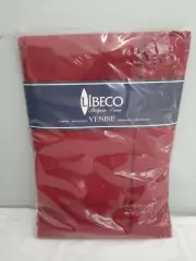 Gorgeous Libeco Belgian Linen & Cotton Tablecloth 71" x 110" Color Wine NIP
