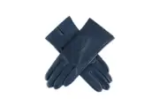 Dents Womens Three Point Leather Gloves in Navy