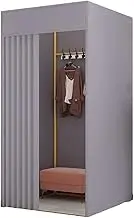 Clothing Store Fitting Room with Shading Curtain,Portable Foldable Temporary Mobile Privacy Protection Dressing Room Changing Room
