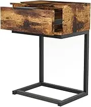 Levede Bedside Tables Drawers Side Table Wood Nightstand Storage Cabinet Unit, 35 cm Length x 27 cm Width x 50 cm Height