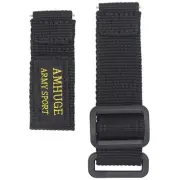 Hook&Loop Military Style Nylon Watch Strap Length Adjustable-Choice of Color ...