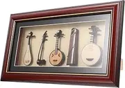 Luxshiny Ethnic Instrument Model Piece Mini Violin Decor Set Realistic Folk Instrument Adornments for Living Room