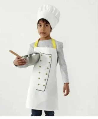 Toppklocka Children's Apron with Chef's Hat White & Yellow