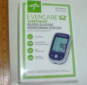Medline EvenCare G2 STARTER KIT, Blood Glucose Monitoring, Voice Guidance NIB