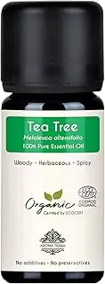 Aroma Tierra Tea Tree Essential Oil - Melaleuca - 10ml - 100% Pure Organic - For Acne, Face, Nail, Skin, Hair Growth - Diffuser