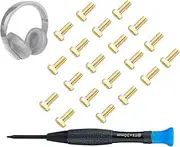 SOULWIT Replacement Headband Screws for Beats Studio 3, Studio 2, Studio 1.0, Studio Pro Headphone Headband Screws 20pcs, Easy DIY Installation - 20pcs Gold