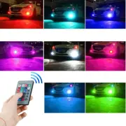 For Honda Civic 2006-2018 RGB Remote Wireless H8 H11 LED Fog Lights Bulbs 1Pair (for: Honda Civic)