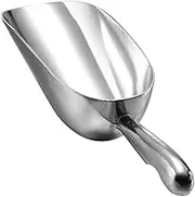 Ice Cube Endurance Scoop, Cast Aluminum Shovel Scoops Kitchen Utility Scoops Set Contoured Handle, Ideal for Ice Cube Coffee Bean Food Candy Flour Popcorn Rust Free, Solid & Dishwasher Safe - 12 oz