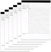 Whaline 300 Sheets 6 Pads Legal Pads 8.3" x 11.6" Note Pads Cornell Legal Pads White Writing Tablets A4 To Do List Notepads for Office Business School College Supplies