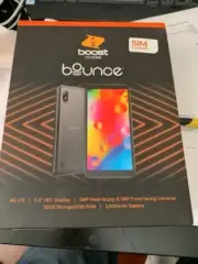 NEW Boost Mobile Prepaid Bounce 4G (32GB) Black Smart Phone, Locked to Boost.