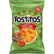 Tostitos HINT OF CHILE LIME Bite Size Rounds Tortilla Chips 11oz (1 Bag) NEW