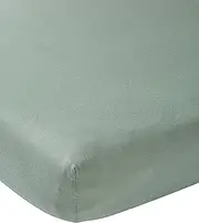 Meyco 565022 Jersey Fitted Sheet, Stone Green, 70 x 140/150 cm (Cot Bed)