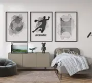 [Namly Design] Personalised Poster - Sport Watercolour / Set of 3