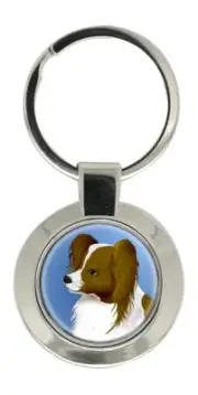 Papillon Dog Key Ring