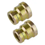 3/8" BSP to 1/4" BSP Air Fitting Female Reducing Socket Adapter 2 PACK FT057
