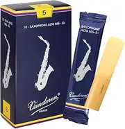 Vandoren Alto saxophone Traditional Reeds Box of 10, Strength 5.0