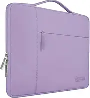[MOSISO] Laptop Sleeve Compatible with MacBook Air/Pro, 13-13.3 inch Notebook, Compatible with MacBook Pro 14 inch M3 M2 M1 Chip Max 2023-2021, Polyester Multifunctional Briefcase Bag, Purple