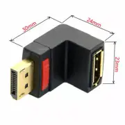 Chenyang Up Angled 90 Degree DP DisplayPort Male to Female Extension Adapter