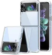 [elago] Hybrid Clear Case Compatible with Samsung Galaxy Z Flip 4 Case, PC + TPU Hybrid Technology, Reduced Yellowing, Full Body Protection - Shockproof Bumper Cover (Clear)