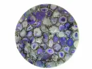 Round Agate Center Coffee Table, Handmade Furniture, Agate Console Hallway Decor