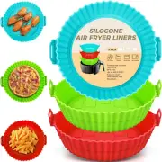 3 Forros Silicona para Freidora Aire 8 Pulgadas Reutilizables Grado Alimenticio