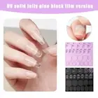 5x Double Side Semi Cured Nail Jelly Glue Clear False Nail Art Adhesive Tape#