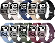 Getino 10 Pack Sport Band Compatible with Apple Watch Bands for Women Men 40mm 41mm 38mm 42mm 44mm 45mm 46mm 49mm, Soft Silicone Strap for Apple Watch SE Band iWatch Series 10 9 8 7 6 5 4 3 Ultra 2 1