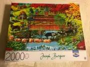 Joseph Burgess 2000 Pc MB Jigsaw Puzzle Washday Bridge NIB Free Shipping!