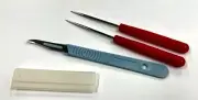 Seam Ripper/Thread Unpicker (Cuved Blade Type) with Protection Cover + Two Awls
