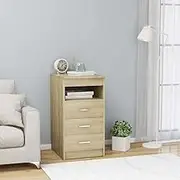 Drawer Cabinet Sonoma Oak 40x50x76 cm Engineered Wood,Storage Cabinets & Lockers 22.89KG-801808