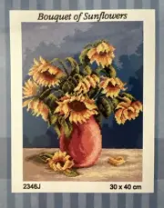 Printed needlepoint tapestry Canvas Only Orchidea 30x40 cm Sunflowers