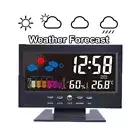 Weather Station LED Digital Calendar Alarm Clock Thermometer Snooze Alarm Clock