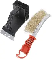 GANAZONO 2pcs Multifunctional Brush Grilling Kit Wire Bristle Scrubber Grill Cleaning Outdoor Grill Scraper Grill Cleaner Grill Brush Cleaning Brushes for Household Use Random Color