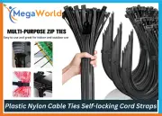 100x Reusable Cable Ties Nylon Hook & Loop Management Strap Cord Organiser AU