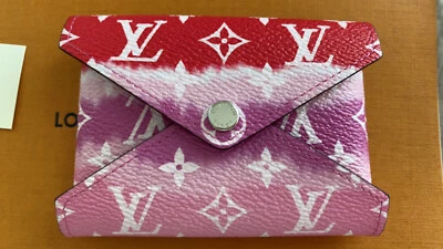 Louis Vuitton Escale Kirigami Small Envelope Card Holder Wallet Pink Rouge Red