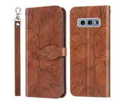 For Samsung Galaxy S10E Cover with Kickstand - Brown