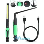 Rechargeable LED COB Slim Work Light Mechanic Flashlight 90000lm Folding Torch