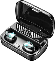 Bluetooth Earbuds Wireless Headphones,Button Control/One-Step Pairing/200H Play Time/LED Display/IP7 Waterproof TWS Earphones in-Ear w/HD Mic Hi-Fi Stereo Sound Headsets for Sports