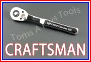 CRAFTSMAN TOOLS 1/4 FULL POLISH Thin Profile 72 Tooth Ratchet socket wrench !!
