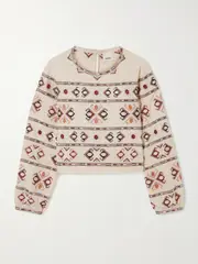 [Isabel Marant] Isabel Marant - Zeyna Sequin-embellished Embroidered Silk-gauze Top - Ecru - FR 42 FR 42 Ecru