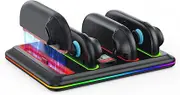 Switch 2 Controller Charger Dock for Nintendo Switch Joycon, Magnetic Charging Dock Station with RGB Light Modes, Charger Indicator & USB C Cable, Switch Accessory Kits, Storage Four Game Cards